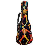 Eslifey Acoustic Guitar Bag Colorful Skeleton Dancing Adjustable Shoulder Strap Guitar Case Gig Bag 40 41 42 Inch