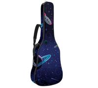 Eslifey Acoustic Guitar Bag Cosmic Pattern Planets Stars Adjustable Shoulder Strap Guitar Case Gig Bag 40 41 42 Inch