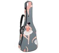 Eslifey Acoustic Guitar Bag Cute Dancing Girls Ballerinas Pattern Adjustable Shoulder Strap Guitar Case Gig Bag 40 41 42 Inch