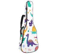 Eslifey Acoustic Guitar Bag Cute Dinosaurs Volcanoes Adjustable Shoulder Strap Guitar Case Gig Bag 40 41 42 Inch