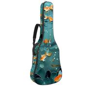 Eslifey Acoustic Guitar Bag Cute Fish Goldfish Raining Adjustable Shoulder Strap Guitar Case Gig Bag 40 41 42 Inch