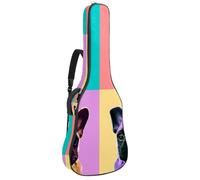 Eslifey Acoustic Guitar Bag Cute French Bulldog Adjustable Shoulder Strap Guitar Case Gig Bag 40 41 42 Inch