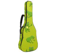 Eslifey Acoustic Guitar Bag Cute Frog Cartoon Pattern Adjustable Shoulder Strap Guitar Case Gig Bag 40 41 42 Inch