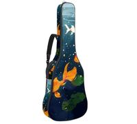 Eslifey Acoustic Guitar Bag Cute Goldfish Lotus Adjustable Shoulder Strap Guitar Case Gig Bag 40 41 42 Inch