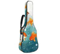 Eslifey Acoustic Guitar Bag Cute Goldfish Raining Adjustable Shoulder Strap Guitar Case Gig Bag 40 41 42 Inch