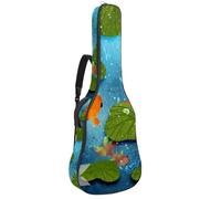 Eslifey Acoustic Guitar Bag Cute Goldfish Raining Adjustable Shoulder Strap Guitar Case Gig Bag 40 41 42 Inch