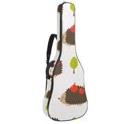 Eslifey Acoustic Guitar Bag Cute Hedgehog Apples Pattern Adjustable Shoulder Strap Guitar Case Gig Bag 40 41 42 Inch