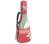 Eslifey Acoustic Guitar Bag Cute Hedgehog Floral I Am a Star Adjustable Shoulder Strap Guitar Case Gig Bag 40 41 42 Inch