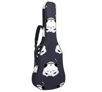 Eslifey Acoustic Guitar Bag Cute Sleeping Panda Cartoon Animal Cloud Pattern Adjustable Shoulder Strap Guitar Case Gig Bag 40 41 42 Inch