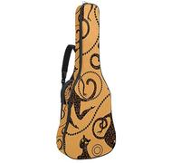 Eslifey Acoustic Guitar Bag Dancing Leopard Jaguar Gold Pattern Adjustable Shoulder Strap Guitar Case Gig Bag 40 41 42 Inch