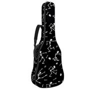 Eslifey Acoustic Guitar Bag Dancing Skeleton Adjustable Shoulder Strap Guitar Case Gig Bag 40 41 42 Inch