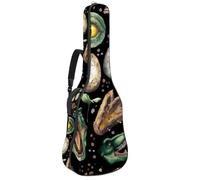 Eslifey Acoustic Guitar Bag Dinosaur Eyes Fossil Green Adjustable Shoulder Strap Guitar Case Gig Bag 40 41 42 Inch