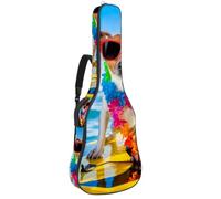 Eslifey Acoustic Guitar Bag Dog Surfing on a Surfboad Adjustable Shoulder Strap Guitar Case Gig Bag 40 41 42 Inch