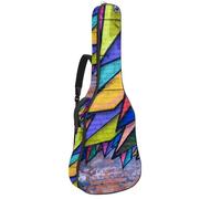 Eslifey Acoustic Guitar Bag Doodle Colorful Street Painting Art Adjustable Shoulder Strap Guitar Case Gig Bag 40 41 42 Inch