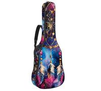 Eslifey Acoustic Guitar Bag Dreamcatcher Galaxy Pattern Adjustable Shoulder Strap Guitar Case Gig Bag 40 41 42 Inch