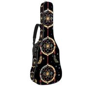 Eslifey Acoustic Guitar Bag Ethnic Dreamcatcher with Feathers Pattern Adjustable Shoulder Strap Guitar Case Gig Bag 40 41 42 Inch