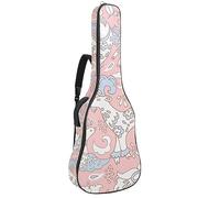 Eslifey Acoustic Guitar Bag Fairy Animals Birds Horse Fish Pattern Adjustable Shoulder Strap Guitar Case Gig Bag 40 41 42 Inch