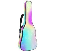 Eslifey Acoustic Guitar Bag Fantasy Fairy Rainbow Mesh Color Pattern Adjustable Shoulder Strap Guitar Case Gig Bag 40 41 42 Inch