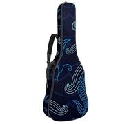 Eslifey Acoustic Guitar Bag Fish Carp Lotus Adjustable Shoulder Strap Guitar Case Gig Bag 40 41 42 Inch