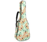 Eslifey Acoustic Guitar Bag Flat Butterflies Swarm Flying Pattern Adjustable Shoulder Strap Guitar Case Gig Bag 40 41 42 Inch