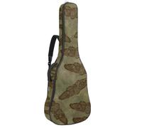 Eslifey Acoustic Guitar Bag Fossil Moth Pattern Adjustable Shoulder Strap Guitar Case Gig Bag 40 41 42 Inch