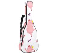 Eslifey Acoustic Guitar Bag Funny Cartoon Pig with Crown Dancing Pattern Adjustable Shoulder Strap Guitar Case Gig Bag 40 41 42 Inch