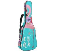 Eslifey Acoustic Guitar Bag Funny Flamingo Crown Floral Be The Queen Adjustable Shoulder Strap Guitar Case Gig Bag 40 41 42 Inch