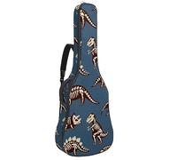 Eslifey Acoustic Guitar Bag Funny Sketchy Fossil Dinosaurs Pattern Adjustable Shoulder Strap Guitar Case Gig Bag 40 41 42 Inch