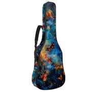 Eslifey Acoustic Guitar Bag Galaxy Colors Dancing Butterflies Adjustable Shoulder Strap Guitar Case Gig Bag 40 41 42 Inch