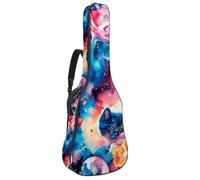 Eslifey Acoustic Guitar Bag Galaxy Kittens Ice Cream Pattern Adjustable Shoulder Strap Guitar Case Gig Bag 40 41 42 Inch