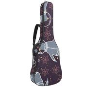 Eslifey Acoustic Guitar Bag Galaxy Planet Spaceship Polar Bear Astronaur Adjustable Shoulder Strap Guitar Case Gig Bag 40 41 42 Inch