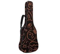 Eslifey Acoustic Guitar Bag Ghost Skull Spider Candy Adjustable Shoulder Strap Guitar Case Gig Bag 40 41 42 Inch