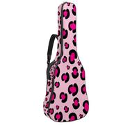 Eslifey Acoustic Guitar Bag Girly Pink Rosy Leopard Print Pattern Adjustable Shoulder Strap Guitar Case Gig Bag 40 41 42 Inch