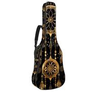 Eslifey Acoustic Guitar Bag Golden Dreamcatcher Silhouette Adjustable Shoulder Strap Guitar Case Gig Bag 40 41 42 Inch
