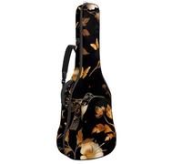 Eslifey Acoustic Guitar Bag Golden Flower Hummingbirds Butterfly Pattern Adjustable Shoulder Strap Guitar Case Gig Bag 40 41 42 Inch