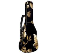 Eslifey Acoustic Guitar Bag Golden Flower Hummingbirds Pattern Adjustable Shoulder Strap Guitar Case Gig Bag 40 41 42 Inch