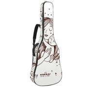 Eslifey Acoustic Guitar Bag Happy Mother's Day Adjustable Shoulder Strap Guitar Case Gig Bag 40 41 42 Inch