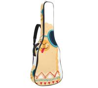 Eslifey Acoustic Guitar Bag Hola Cute Alpaca Cartoon Adjustable Shoulder Strap Guitar Case Gig Bag 40 41 42 Inch