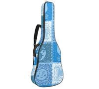 Eslifey Acoustic Guitar Bag Horse Sun Flower Month Blue Pattern Adjustable Shoulder Strap Guitar Case Gig Bag 40 41 42 Inch