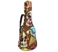 Eslifey Acoustic Guitar Bag Ice Cream Skull Patterns Adjustable Shoulder Strap Guitar Case Gig Bag 40 41 42 Inch