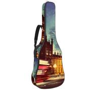 Eslifey Acoustic Guitar Bag London The Big Ben Clock Night Scenery Adjustable Shoulder Strap Guitar Case Gig Bag 40 41 42 Inch