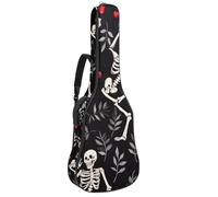 Eslifey Acoustic Guitar Bag Love Hearts Skeletons Dancing Adjustable Shoulder Strap Guitar Case Gig Bag 40 41 42 Inch