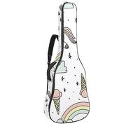 Eslifey Acoustic Guitar Bag Magic Cute Unicorns Clouds Rainbow Stars Adjustable Shoulder Strap Guitar Case Gig Bag 40 41 42 Inch