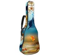 Eslifey Acoustic Guitar Bag Magic Mermaid and Dolphin Adjustable Shoulder Strap Guitar Case Gig Bag 40 41 42 Inch