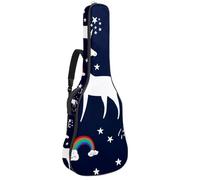 Eslifey Acoustic Guitar Bag Magic Unicorn and Rainbow Moon Adjustable Shoulder Strap Guitar Case Gig Bag 40 41 42 Inch