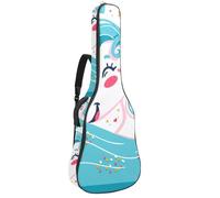 Eslifey Acoustic Guitar Bag Magical Unicorn Candy Cane Adjustable Shoulder Strap Guitar Case Gig Bag 40 41 42 Inch