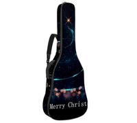 Eslifey Acoustic Guitar Bag Merry Christmas Starry Galaxy Tree Adjustable Shoulder Strap Guitar Case Gig Bag 40 41 42 Inch