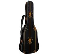 Eslifey Acoustic Guitar Bag Orange Spiders Hanging on The Spider Line Pattern Adjustable Shoulder Strap Guitar Case Gig Bag 40 41 42 Inch