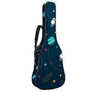 Eslifey Acoustic Guitar Bag Outer Space Planets Alien Earth Adjustable Shoulder Strap Guitar Case Gig Bag 40 41 42 Inch