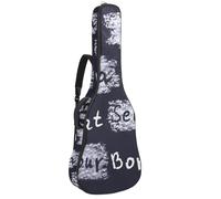 Eslifey Acoustic Guitar Bag Phrases of Greetings Chalk on The Blackboard Adjustable Shoulder Strap Guitar Case Gig Bag 40 41 42 Inch